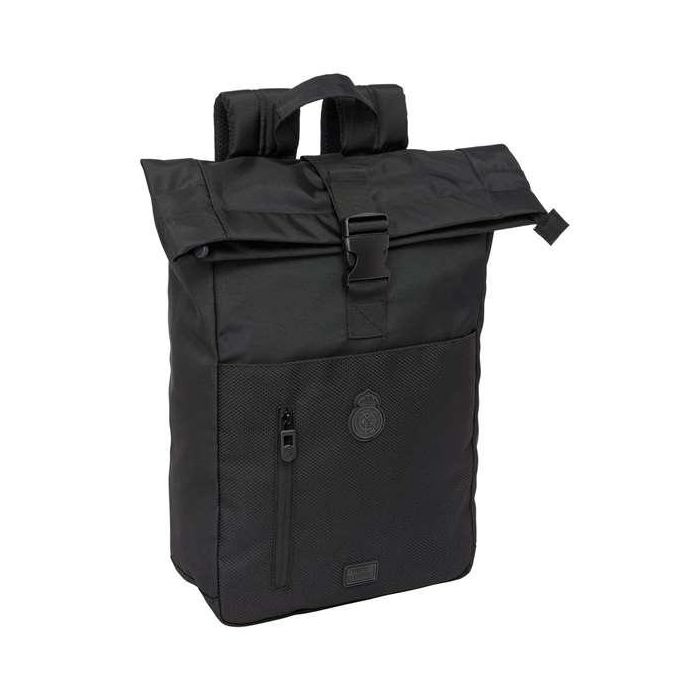 Safta Mochila Solapa Portátil 15,6'' Real Madrid Premium 28x42x13 cm