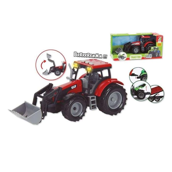 Tractor friccion con luz y sonidos, escala 1:32, 14x29x11cm - modelos surtidos 4