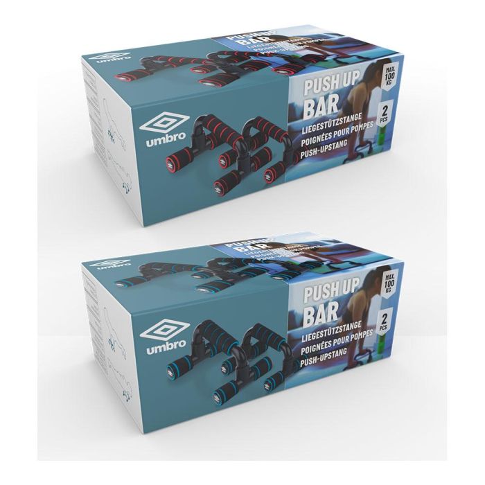 Umbro Soporte para hacer flexiones, 2 unid., ABS/EVA, colores surtidos 1 Umbro Soporte para hacer flexiones, 2 unid., ABS/EVA, colores surtidos 1