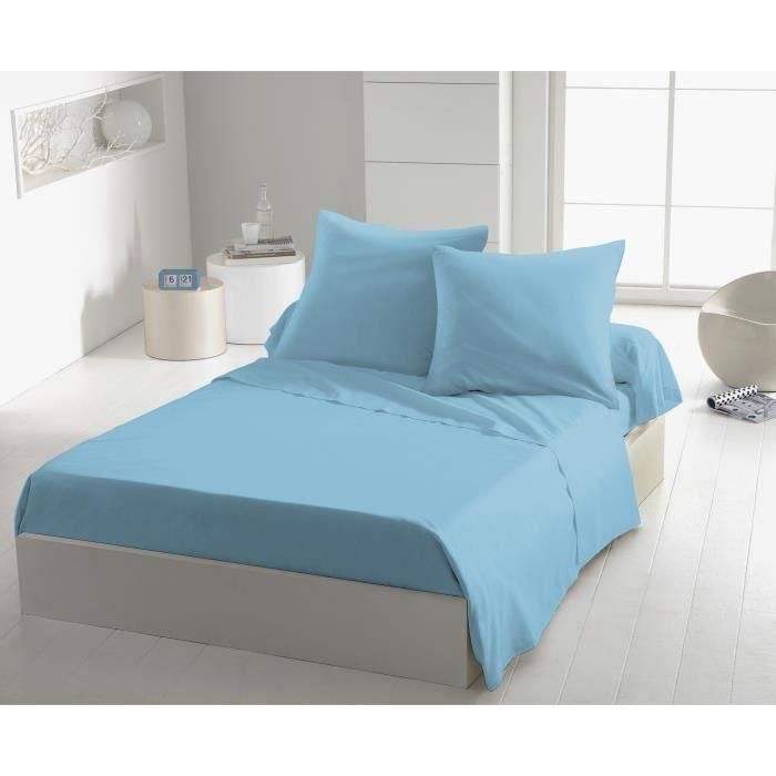 Home Linge Passion Sábana Encimera HP72102 Microfibra 82 g 180 x 290 cm Azul Cielo