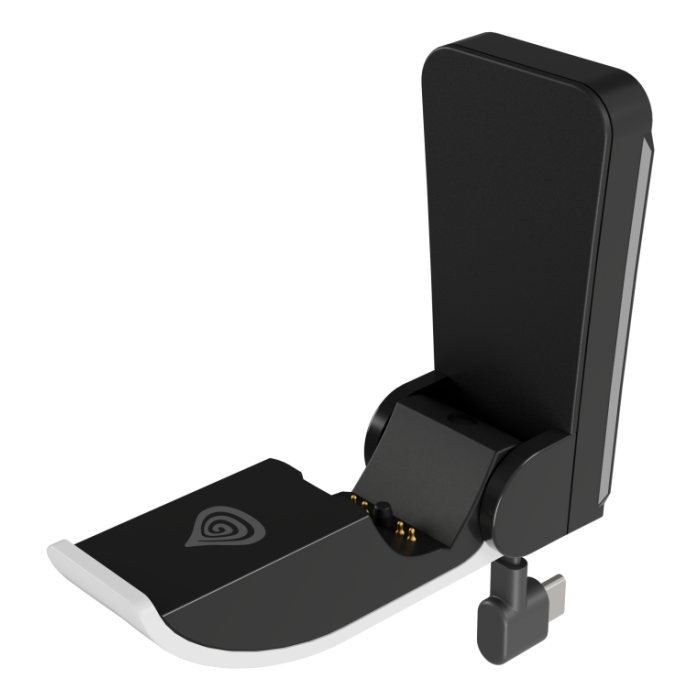 GENESIS Tin 305 - Sistema de Carga Plegable USB-C para Mandos Sony PS5 DualSense y DualSense Edge en Consola PlayStation 5 Slim - Negro/Blanco
