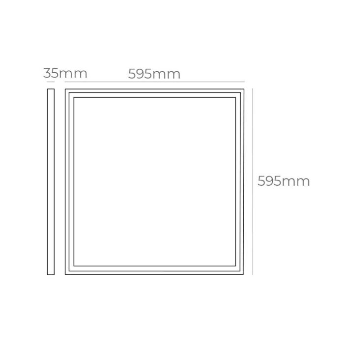 Panel de led 40w 4300lm ra80 59,5x59,5cm 6400k luz fria edm 2