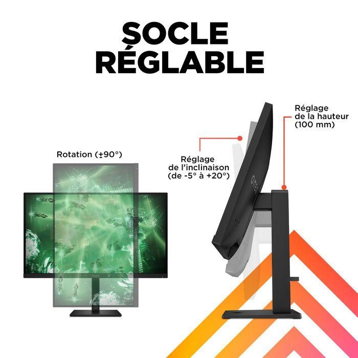 HP OMEN 27q Monitor Gaming, 27 pulgadas QHD (2560x1440), 165 Hz de Tasa de Refresco, con Alto Rendimiento y Colores Vívidos 10