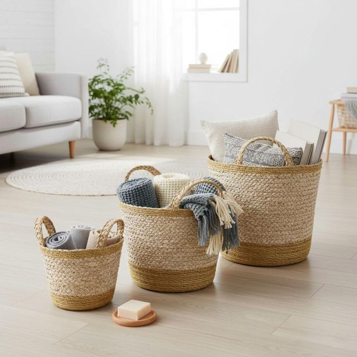 Cesta Conica Seagrass C/Asas 30Cm Privilege (12 Unidades) 2 Cesta Conica Seagrass C/Asas 30Cm Privilege (12 Unidades) 2