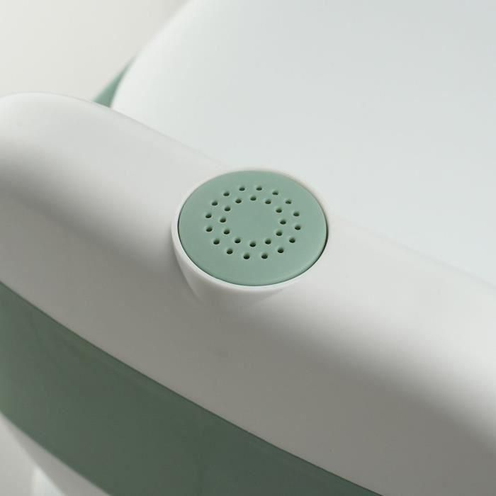 Mini inodoro - THERMOBABY - Sage Green - Cómodo con sonido de descarga 2