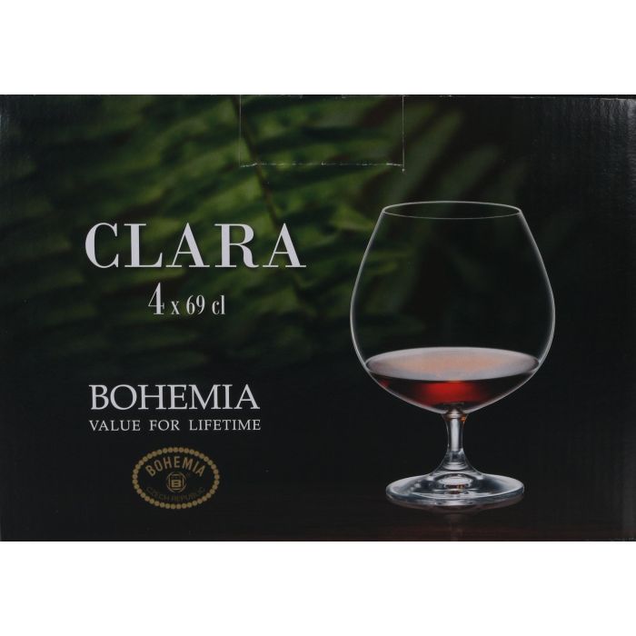 Bohemia Set 4 Copas Coñac Clara 690 cc (6 Cajas) 1