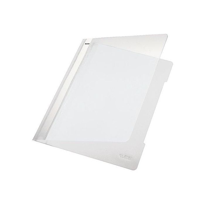 Dosier Fastener Leitz (Plastico) Pvc A4 Con Tarjetero Blanco (Set de 25)