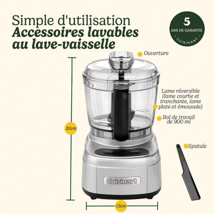 Cuisinart ECH4E Mini Prep Pro Picadora Eléctrica 250 W 900 ml Gris 5 Cuisinart ECH4E Mini Prep Pro Picadora Eléctrica 250 W 900 ml Gris 5