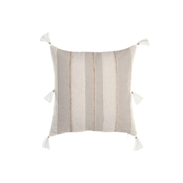 Cojin Boho DKD Home Decor Natural Blanco 45 x 45 cm (2 Unidades) 0 Cojin Boho DKD Home Decor Natural Blanco 45 x 45 cm (2 Unidades) 0