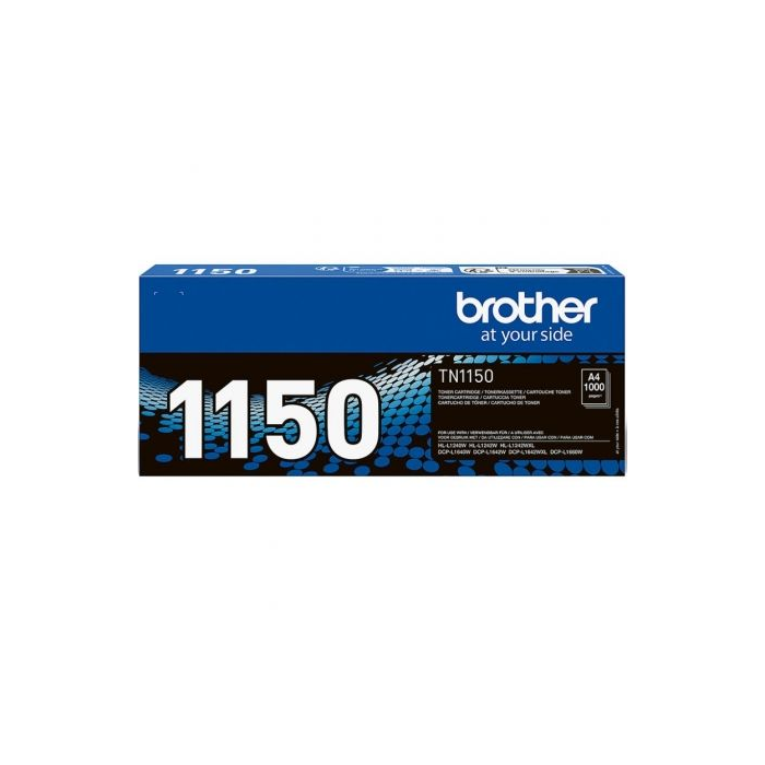 Brother Tóner TN1150 Negro Original para Impresora, 1.000 páginas ISO/IEC 19752, Calidad y Fiabilidad Garantizada