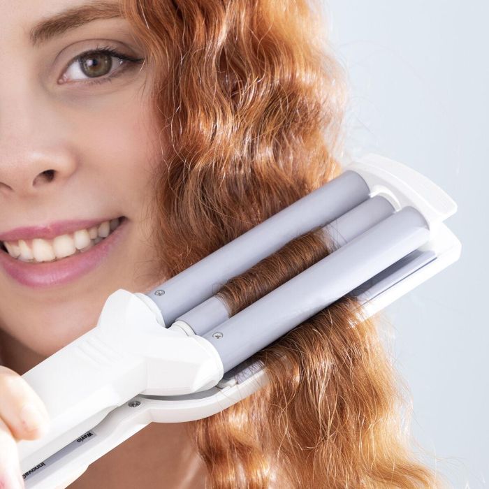 Plancha de Pelo Cerámica para Ondas Wavio InnovaGoods 55 W 10 Plancha de Pelo Cerámica para Ondas Wavio InnovaGoods 55 W 10