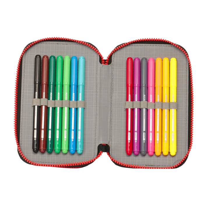 Estuche Escolar My Hero Academia Negro 12.5 x 19.5 x 4 cm 28 piezas 4 Estuche Escolar My Hero Academia Negro 12.5 x 19.5 x 4 cm 28 piezas 4