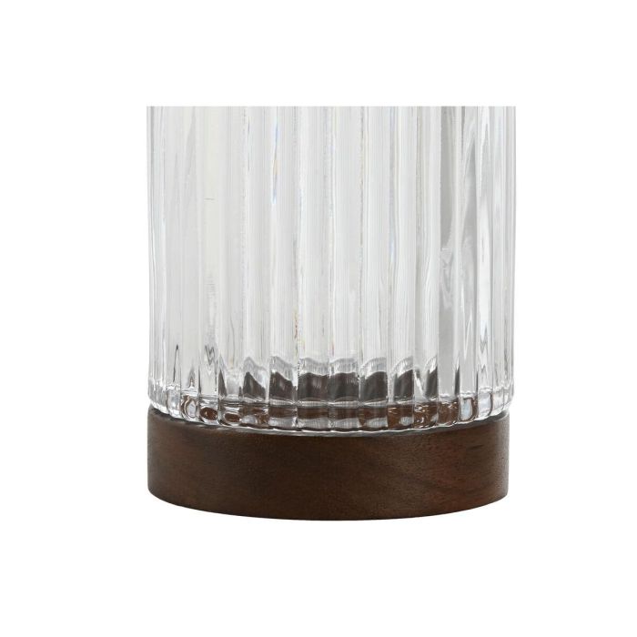 Vaso DKD Home Decor Transparente Marron 7.5 x 11.5 x 7.5 cm 1