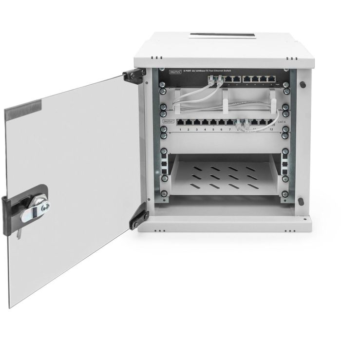 Digitus Wandgehäuse SOHO PRO 6HE 325x315x300 mm 10" grau 7 Digitus Wandgehäuse SOHO PRO 6HE 325x315x300 mm 10" grau 7