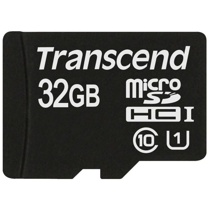 Transcend Tarjeta microSDHC 32GB Class 10 UHS-I, Velocidad de lectura 90 MB/s, Negro/Rojo