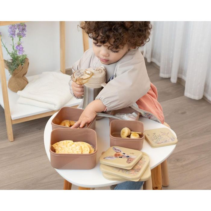 Kiokids Set Porta-Alimentos 4 Unidades Ciervo Beige Honey Colección +0 meses 1