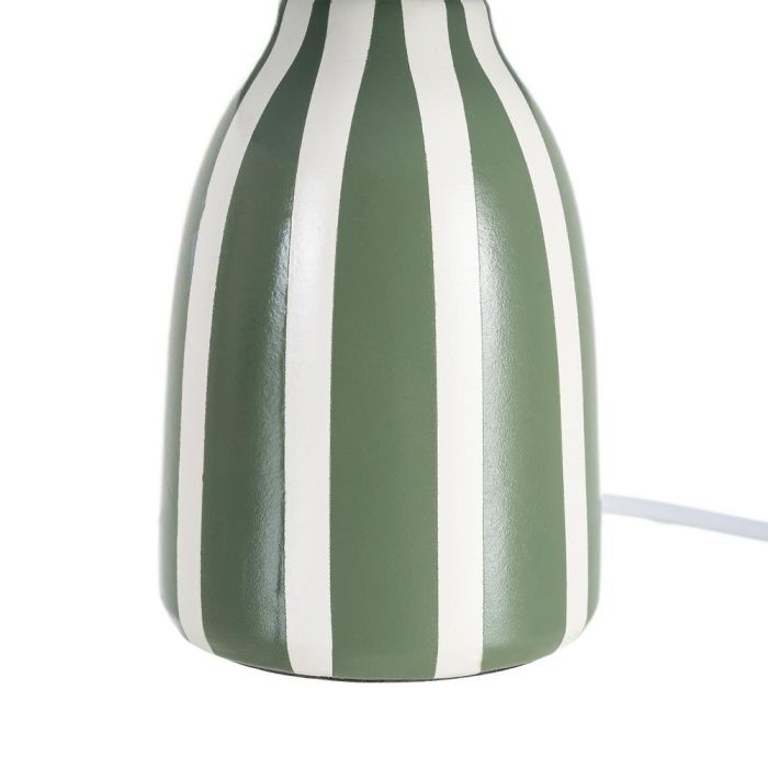 Lámpara Mesa Verde Cerámica-Tejido 22 X 22 X 30 cm