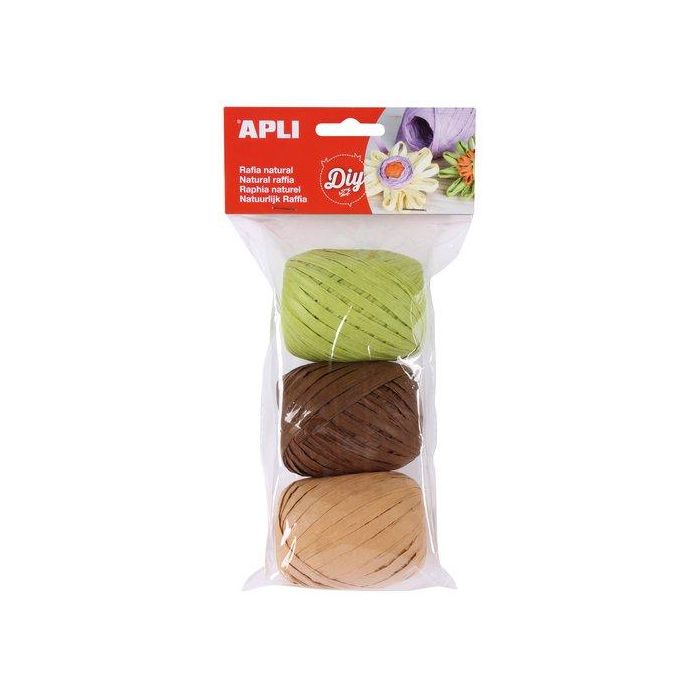 Rafia Apli Natural 30 M Colores Nature Bolsa De 3