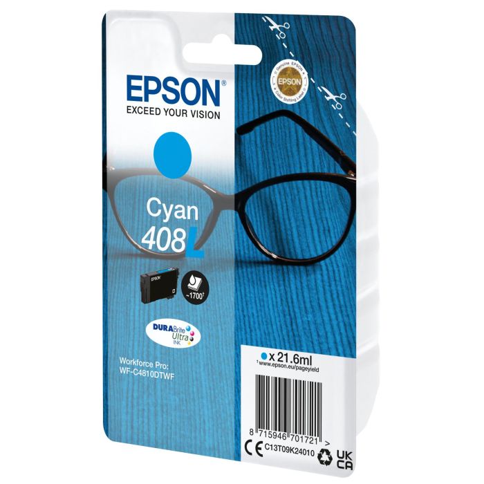 Epson Tinta Cian Wf-C4810Dtwf - Nº408 L 408XL 1 Epson Tinta Cian Wf-C4810Dtwf - Nº408 L 408XL 1