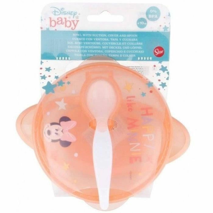 Disney Baby - Cuenco para bebé con ventosa, tapa y cuchara