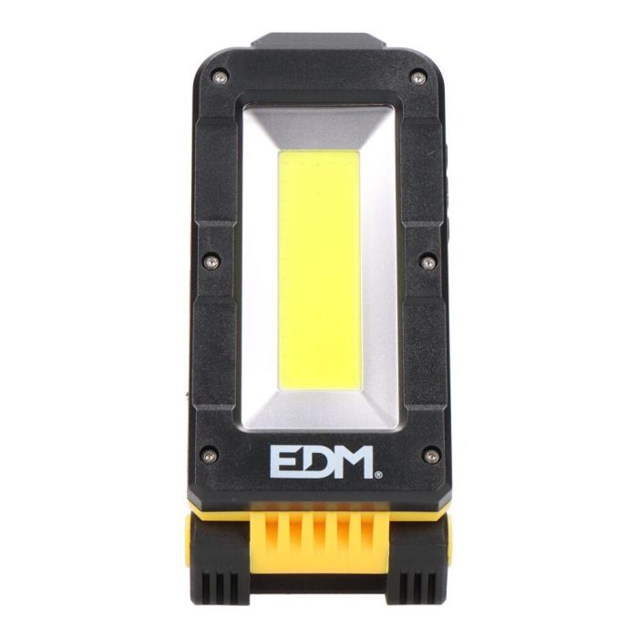 Edm Linterna de trabajo LED recargable con base basculante 180°, 5W COB LED, 500LM, impermeable IP44, batería 2000mAh 1 Edm Linterna de trabajo LED recargable con base basculante 180°, 5W COB LED, 500LM, impermeable IP44, batería 2000mAh 1