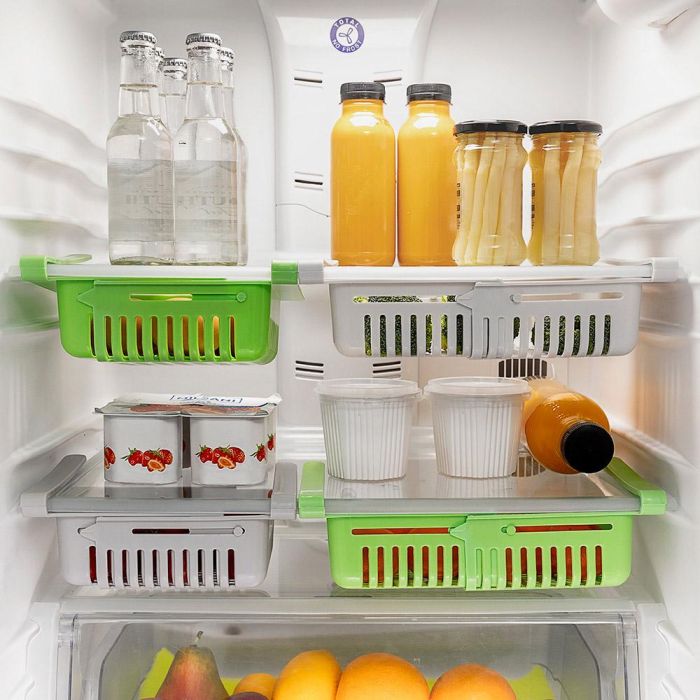 Organizador Ajustable para Nevera Friwer InnovaGoods 2 Unidades 3 Organizador Ajustable para Nevera Friwer InnovaGoods 2 Unidades 3