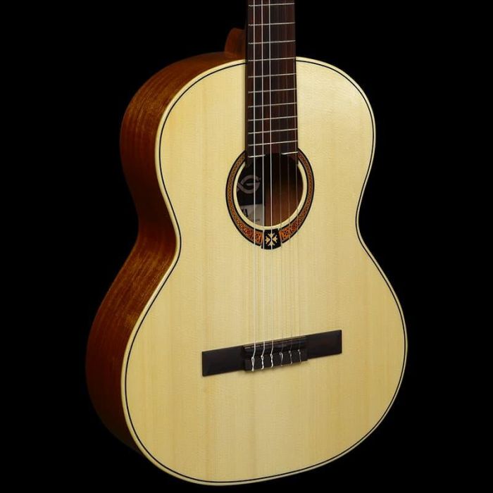 LAG Guitarra Clásica Occitania 88 - 4/4 Natural Brillante Tapa Maciza Abeto Engelmann