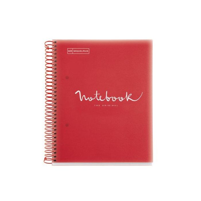 Bloc Miquelrius Emotions Notebook 5 Micro.Tapa Pp A5 120H 90G Cuadric.5X5 Rojo 5 unidades