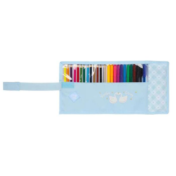 Plumier Glow Lab Cisnes Enrollable Azul 7 x 20 x 7 cm (27 Piezas) 2 Plumier Glow Lab Cisnes Enrollable Azul 7 x 20 x 7 cm (27 Piezas) 2