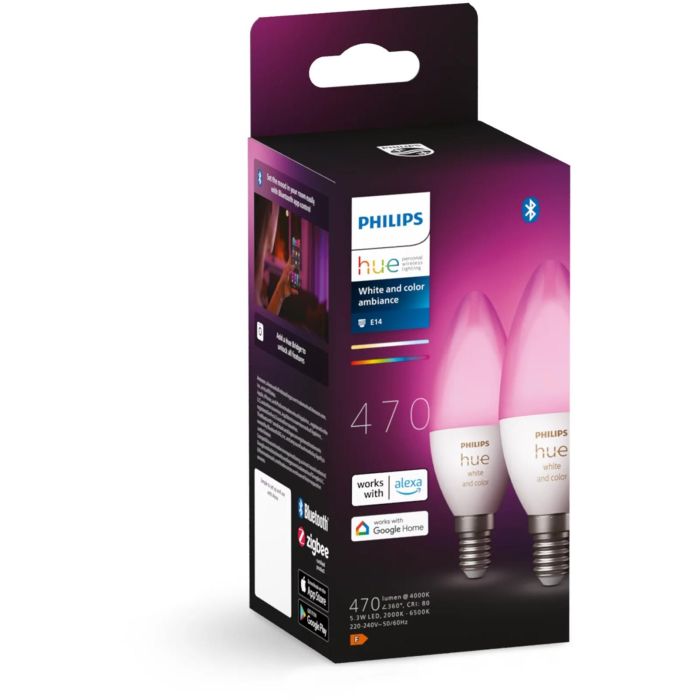 Bombilla LED Philips Paquete doble E14 Blanco G E14 470 lm (6500 K) (2 Unidades) 2