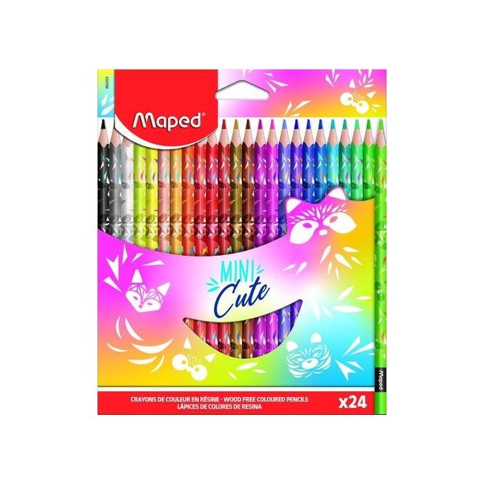 Lapices De Colores Maped Mini Cute Estuche De 24