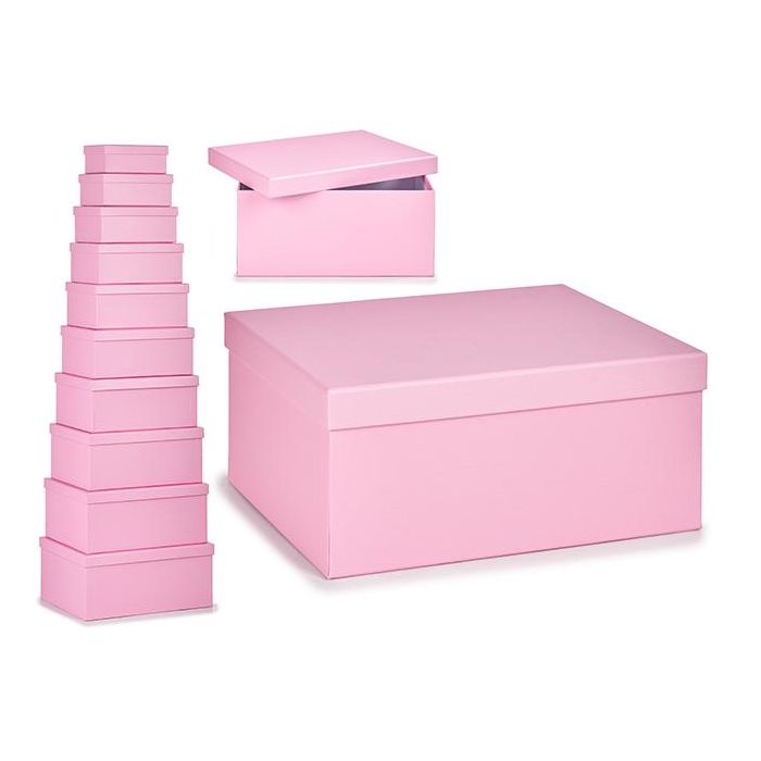 Set 10 Cajas de Cartón Lila Pastel Pincello 37.5x29x16.5 cm (2 Unidades) Set 10 Cajas de Cartón Lila Pastel Pincello 37.5x29x16.5 cm (2 Unidades)