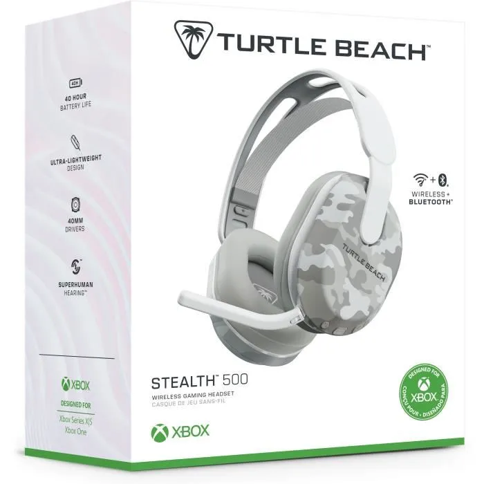 Turtle Beach TBS-2103-95 Auriculares Inalámbricos para Juegos Stealth 500 XB Camuflaje Ártico 4