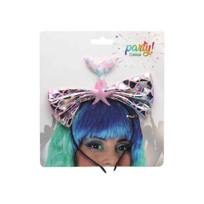 Diadema Sirena Pajarita Rosa Mujer Adulto con Cola y Estrella para Fiestas Temáticas y Disfraces 1 Diadema Sirena Pajarita Rosa Mujer Adulto con Cola y Estrella para Fiestas Temáticas y Disfraces 1