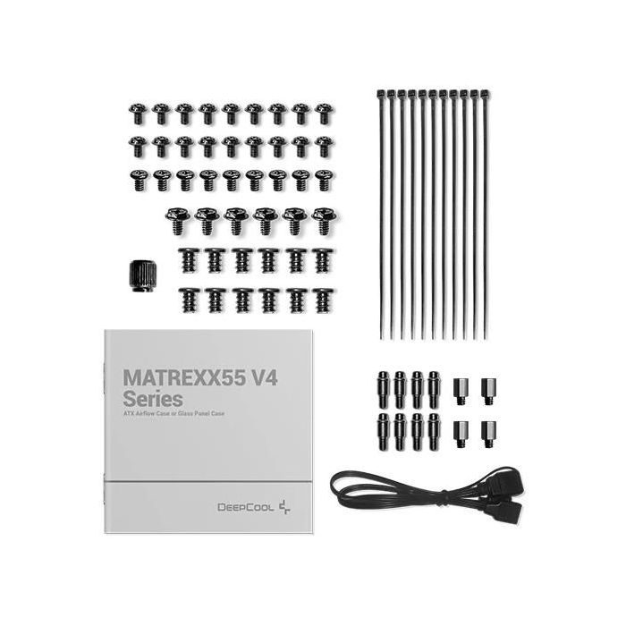 Deepcool DEE6933412774334 Caja PC MATREXX 55 V4 Mesh C Torre Media ATX Vidrio Templado Frontal Malla ARGB Negro 4