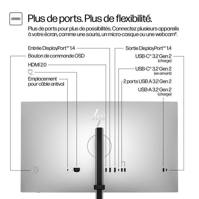 HP 727pq Monitor QHD de 27 pulgadas Series 7 Pro - Pantalla con Colores Vívidos y Diseño Sin Bordes para Visuales Precisos 10