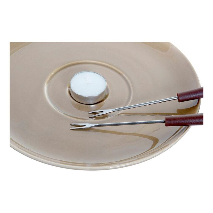Fondue de Chocolate DKD Home Decor Acero Inoxidable Porcelana 3 Fondue de Chocolate DKD Home Decor Acero Inoxidable Porcelana 3