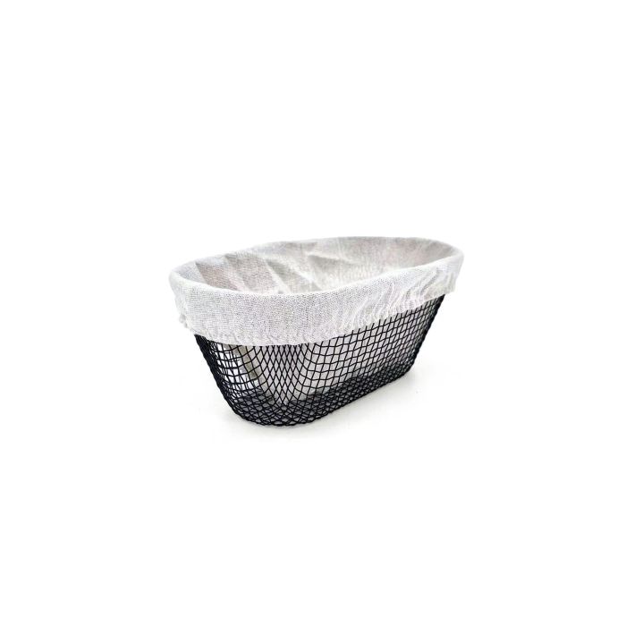 Cesta Pan Metal Oval con Forro 25x13 cm My Bar - Inde (18 Unidades) 1 Cesta Pan Metal Oval con Forro 25x13 cm My Bar - Inde (18 Unidades) 1