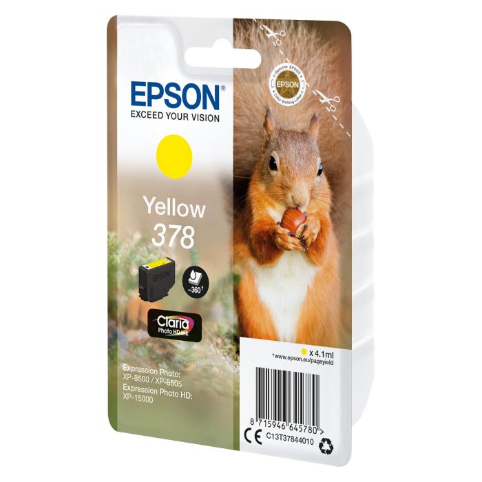 EPSON Singlepack Yellow 378 Claria Photo HD Ink