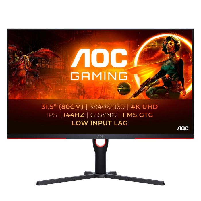 AOC U32G3X Monitor Gaming 32 pulgadas UHD 4K IPS 144Hz 1ms con Adaptive Sync, Altura Regulable, 2 HDMI y 2 DisplayPort, Negro 6 AOC U32G3X Monitor Gaming 32 pulgadas UHD 4K IPS 144Hz 1ms con Adaptive Sync, Altura Regulable, 2 HDMI y 2 DisplayPort, Negro 6