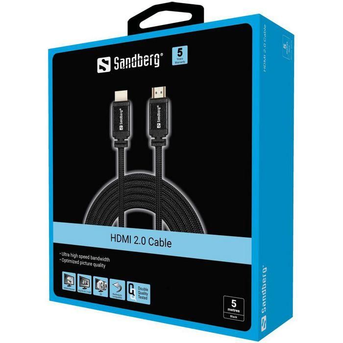 Sandberg HDMI 2.0 19M-19M, 5m 2 Sandberg HDMI 2.0 19M-19M, 5m 2