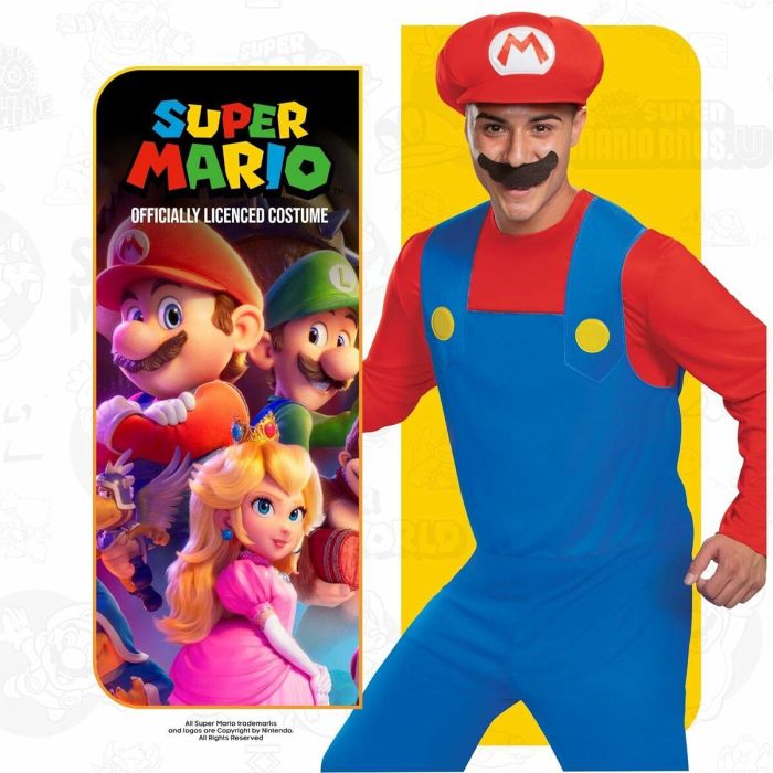 Disfraz adulto nintendo super mario lujo talla l-XL 1 Disfraz adulto nintendo super mario lujo talla l-XL 1