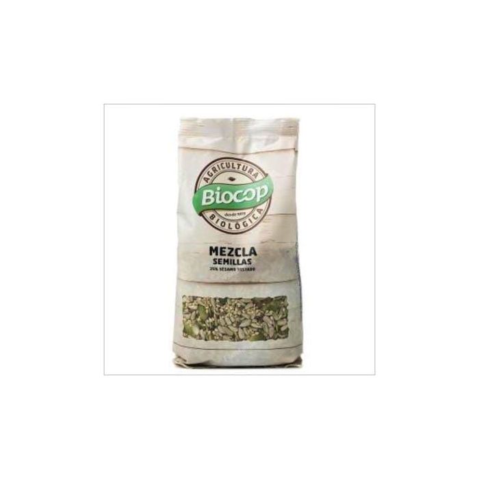 BIOCOP Mezcla de Semillas de Sésamo Tostado Ecológico Bio - Girasol, Sésamo Tostado, Calabaza y Lino - 250gr