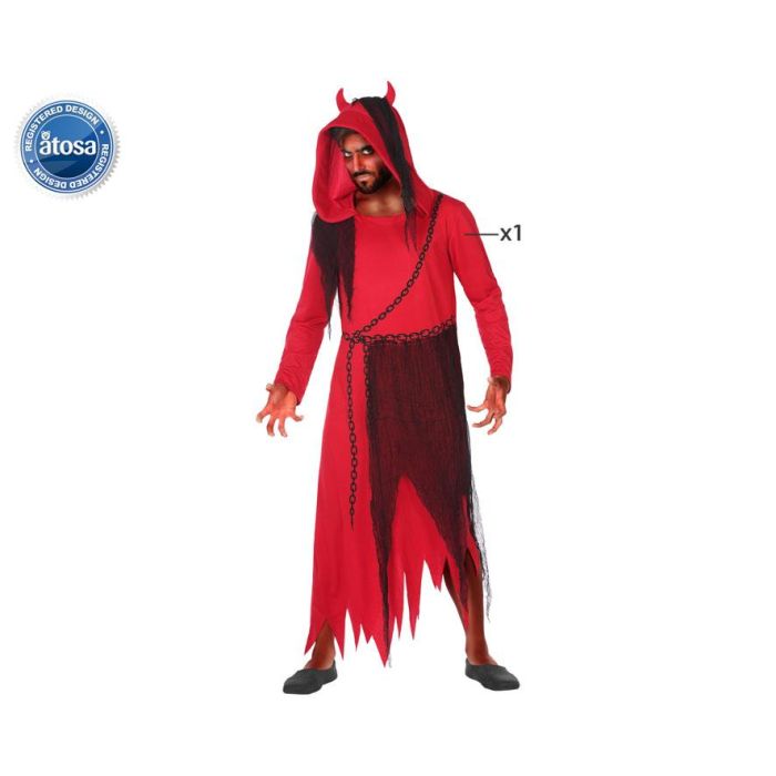 Disfraz Demonio Hombre Adulto Rojo XXL