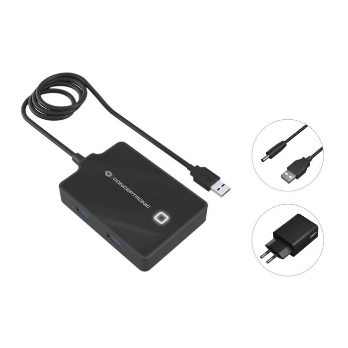 Hub Usb 3.0 Conceptronic Hubbies11B 4 Hub Usb 3.0 Conceptronic Hubbies11B 4