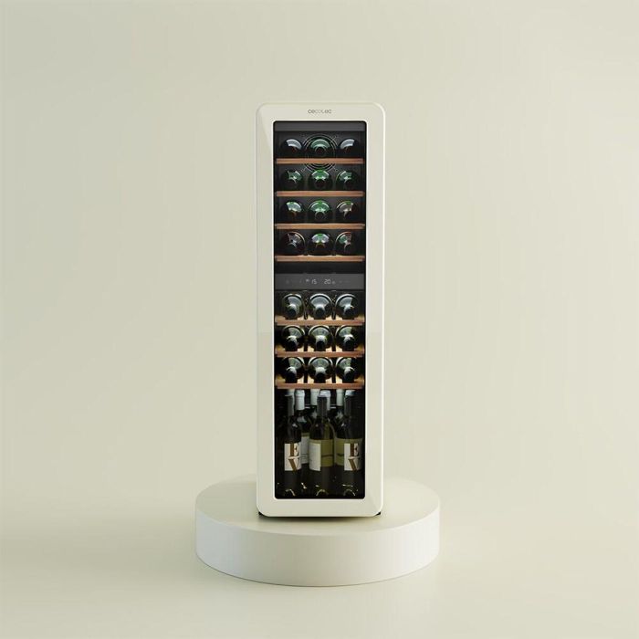 Cecotec Vinoteca 30 botellas GrandSommelier Origin Duo 30 Hit LED NoFrost 2 zonas display 3