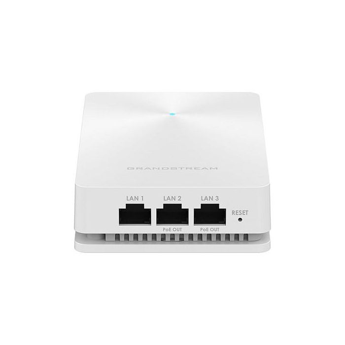 Grandstream GWN7624 Access Point In-Wall, Wi-Fi 6 1733 Mbps, Dual-Band 2.4/5GHz, PoE, 4 Puertos Gigabit Ethernet, 200 Usuarios