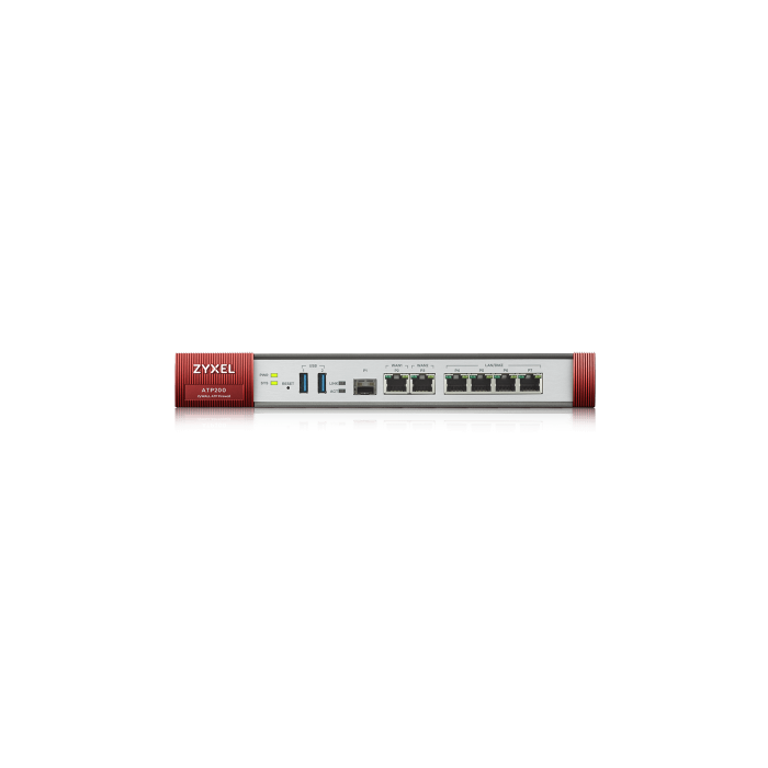 Zyxel ATP200 Firewall con 2 WAN, 4 LAN/DMZ, 1 SFP, 2 USB y 1 Año de Bundle