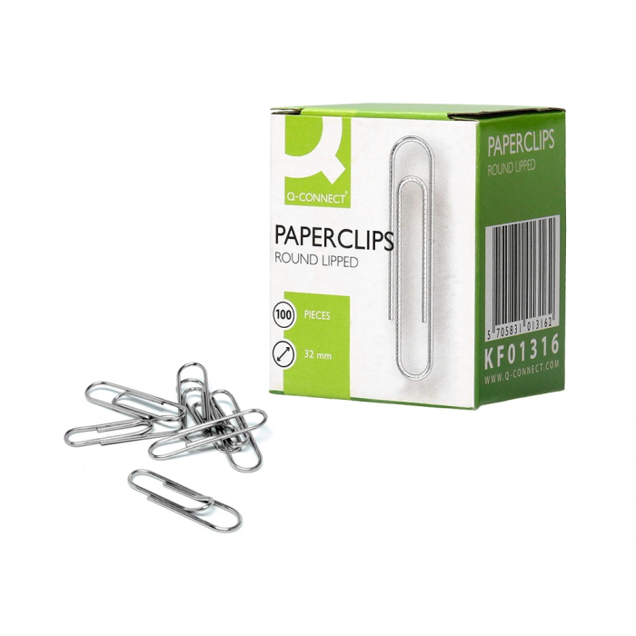Q-connect Clips niquelados nº 32 mm caja de 100 unidades 6 Q-connect Clips niquelados nº 32 mm caja de 100 unidades 6
