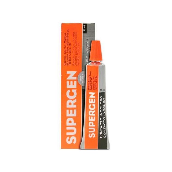 Supergen Pegamento De Contacto Resistente Tubo 20 mL En Mancheta Supergen Pegamento De Contacto Resistente Tubo 20 mL En Mancheta